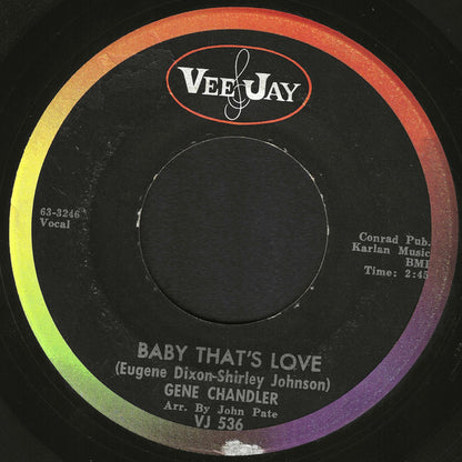 Gene Chandler : Baby That's Love / Man's Temptation (7")