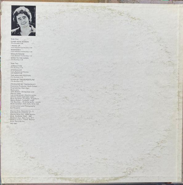Tim Buckley : Starsailor (LP, Album, Promo)