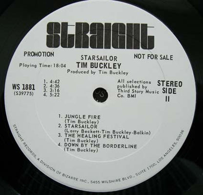 Tim Buckley : Starsailor (LP, Album, Promo)