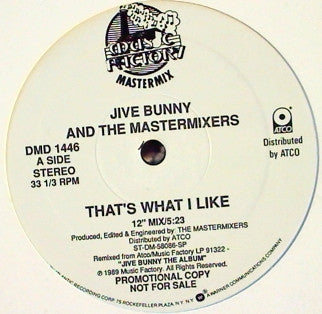 Jive Bunny And The Mastermixers : That's What I Like (12", Promo)