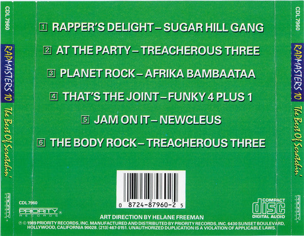 Various : Rapmasters 10: The Best Of Scratchin' (CD, Comp, RE)