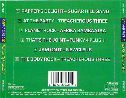 Various : Rapmasters 10: The Best Of Scratchin' (CD, Comp, RE)
