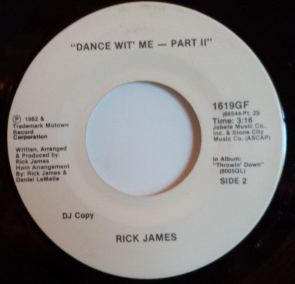 Rick James : Dance Wit' Me (7", Single, Promo)