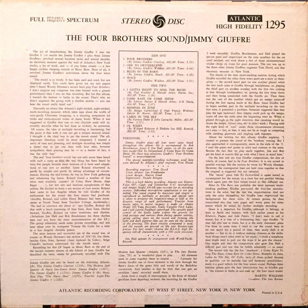 Jimmy Giuffre : The Four Brothers Sound (LP, Album)