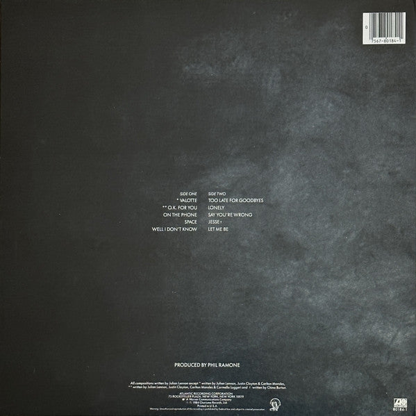 Julian Lennon : Valotte (LP, Album, SP )