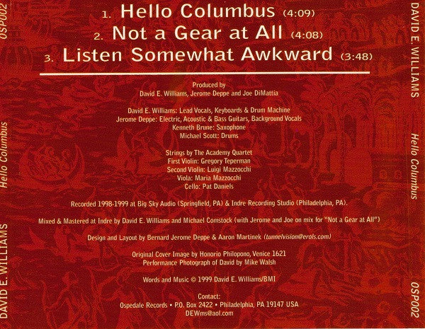 David E. Williams : Hello Columbus (CD, Maxi)
