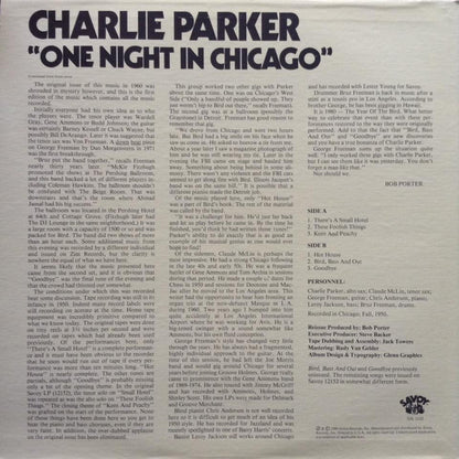 Charlie Parker : One Night In Chicago (LP, Album, Mono)