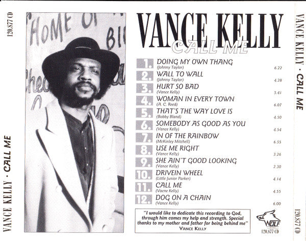 Vance Kelly : Call Me (CD)