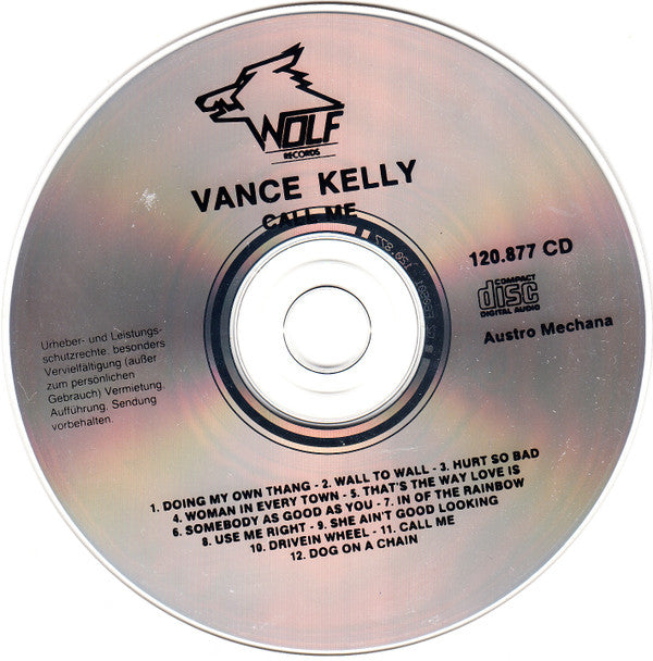 Vance Kelly : Call Me (CD)