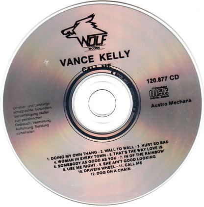 Vance Kelly : Call Me (CD)