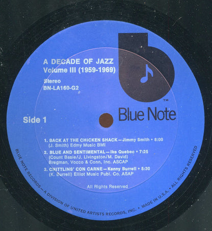 Various : A Decade Of Jazz Volume Three (1959-1969) (2xLP, Comp, RE, Gat)