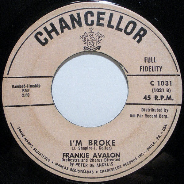 Frankie Avalon : Venus (7", Single, Mono)