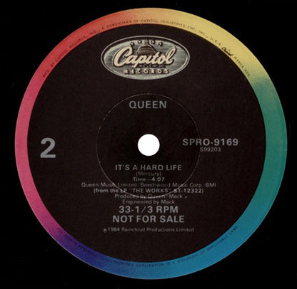 Queen : It's A Hard Life (12", Single, Promo)