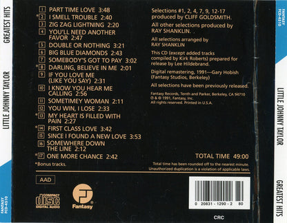 Little Johnny Taylor : Greatest Hits (CD, Comp)