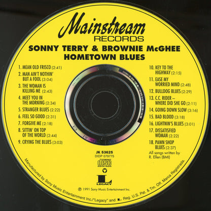 Sonny Terry & Brownie McGhee : Hometown Blues (CD, Album, Mono, RE, RP)