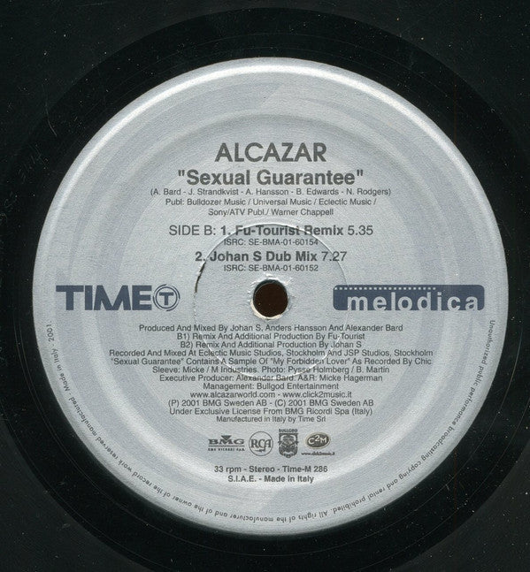 Alcazar : Sexual Guarantee (12")