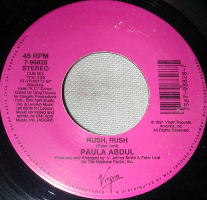 Paula Abdul : Rush Rush (7", Single)