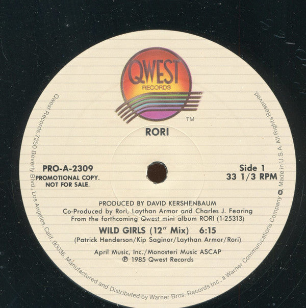 Rori : Wild Girls (12", Promo)