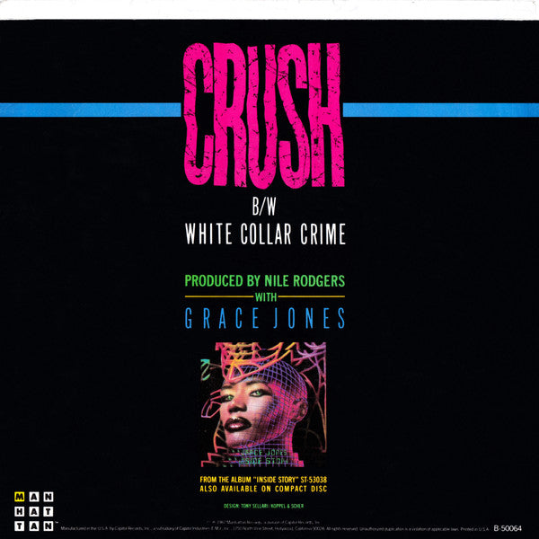 Grace Jones : Crush / White Collar Crime (7")