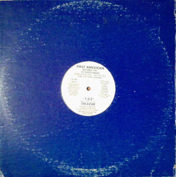 Salazar (2) : 1-2-3 / Let's Hang On (12", Single, Promo)