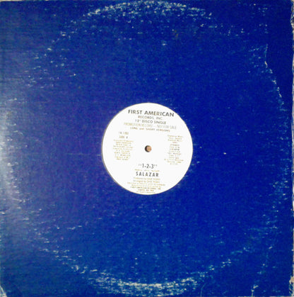 Salazar (2) : 1-2-3 / Let's Hang On (12", Single, Promo)