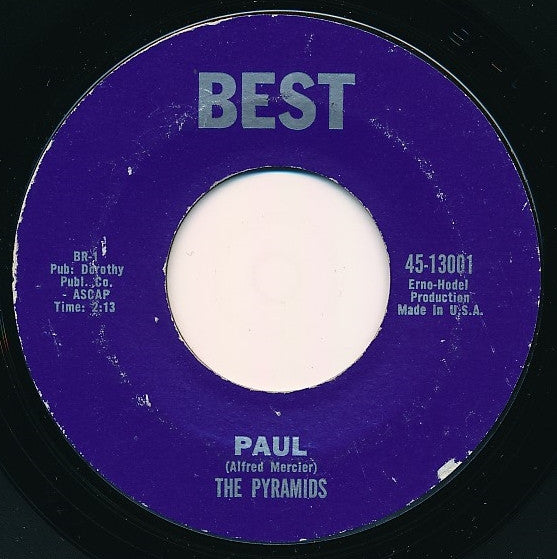 The Pyramids : Paul / Pyramid's Stomp (7", Styrene)