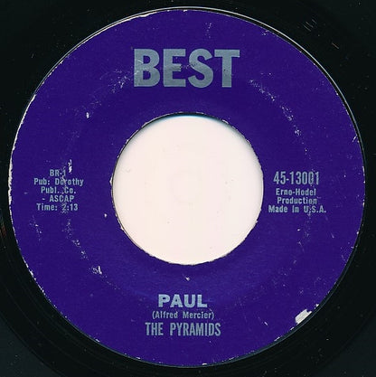 The Pyramids : Paul / Pyramid's Stomp (7", Styrene)