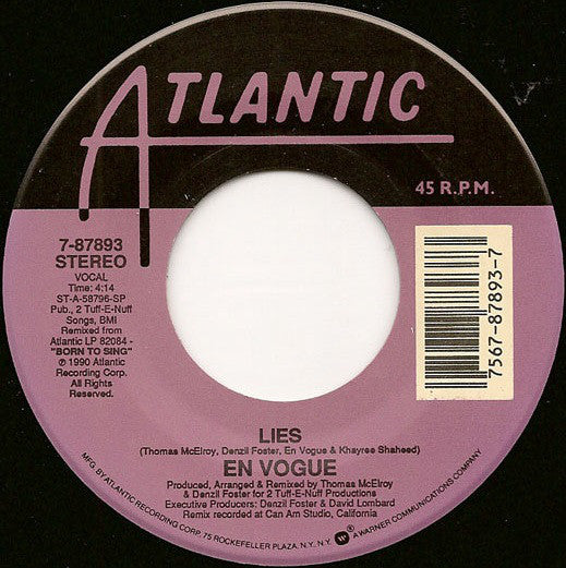 En Vogue : Lies (7", Single, SP)