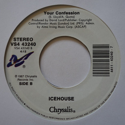 Icehouse : My Obsession (7", Single, Styrene)