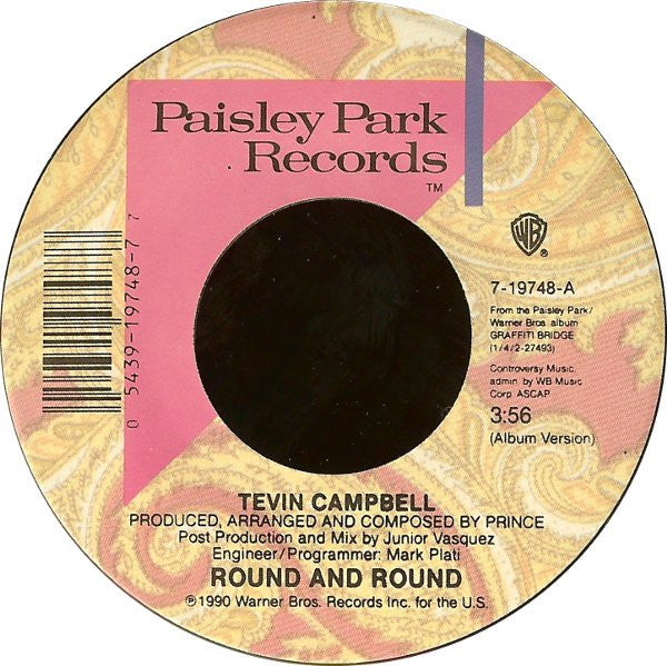 Tevin Campbell : Round And Round (7", Single)