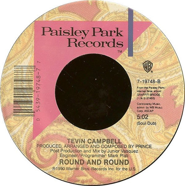 Tevin Campbell : Round And Round (7", Single)