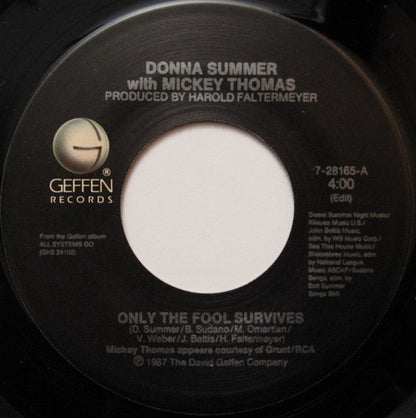 Donna Summer With Mickey Thomas : Only The Fool Survives (7")
