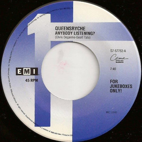 Queensrÿche : Anybody Listening? (7", Single, Jukebox)
