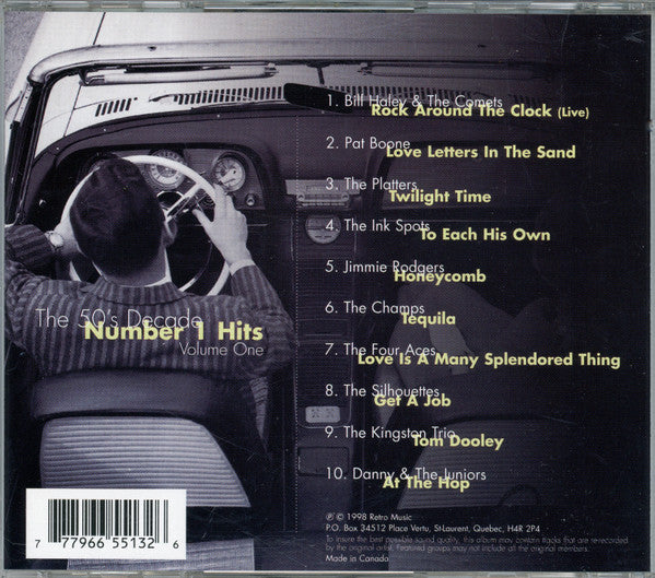 Various : The 50's Decade Number 1 Hits Volume One (CD, Comp)