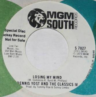 Dennis Yost & The Classics IV : It's Now Winter's Day / Losing My Mind (7", Single, Promo)
