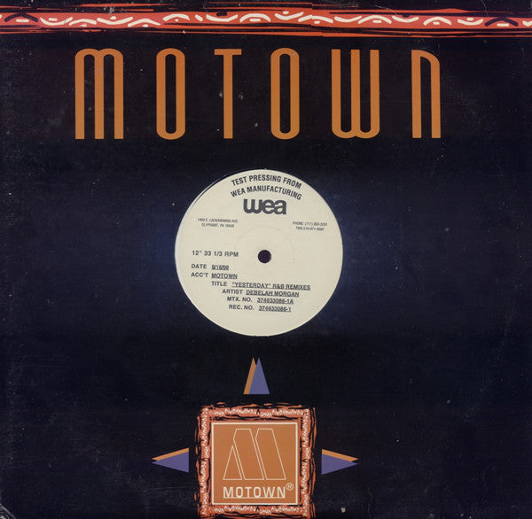 Debelah Morgan : Yesterday (R&B Remixes) (12", TP)