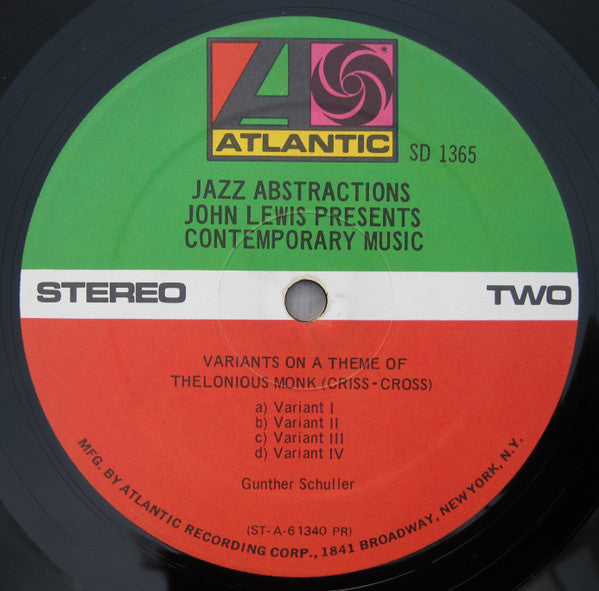 John Lewis (2) : Jazz Abstractions (LP, Album, RE)