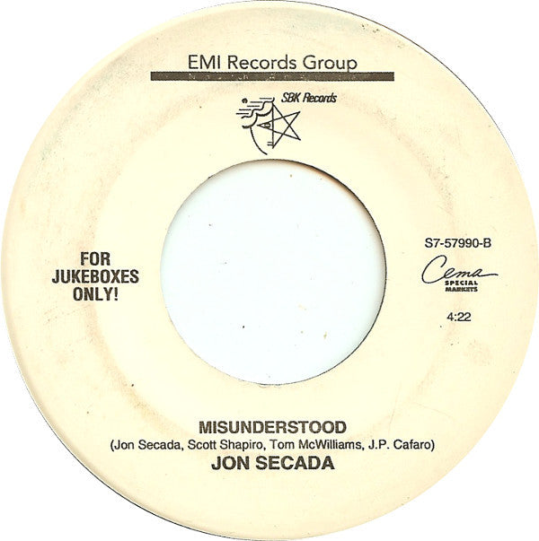 Jon Secada : Do You Believe In Us (7", Jukebox)