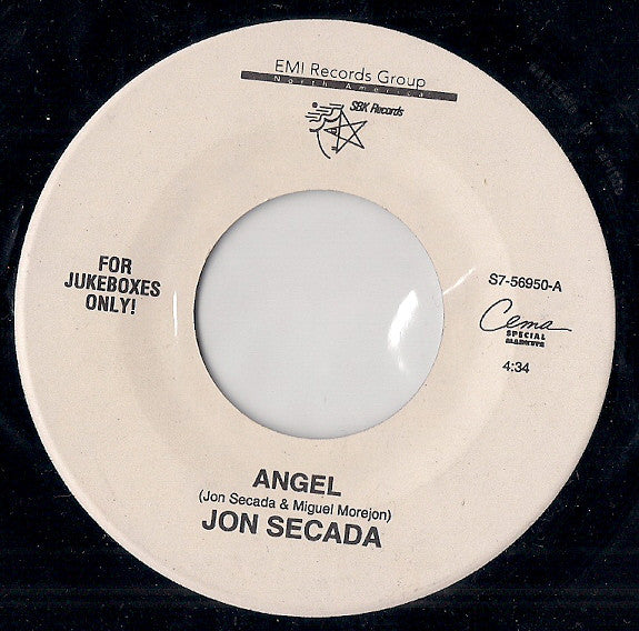 Jon Secada : Angel (7", Single, Jukebox)