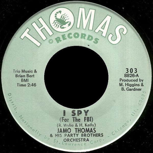 Jamo Thomas & His Party Brothers Orchestra : I Spy (For The FBI)  (7", Single)