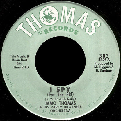 Jamo Thomas & His Party Brothers Orchestra : I Spy (For The FBI)  (7", Single)