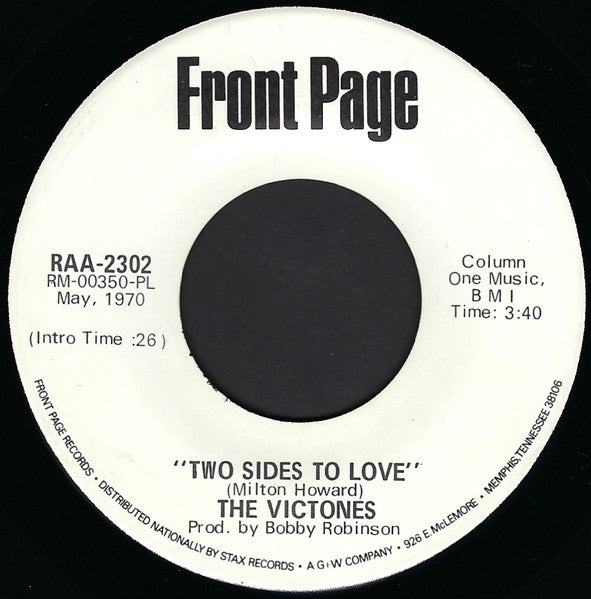 The Victones : Two Sides To Love (7", Promo, PL)