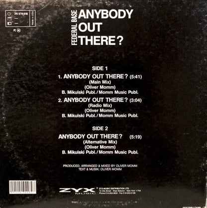 Federal Base : Anybody Out There? (12")