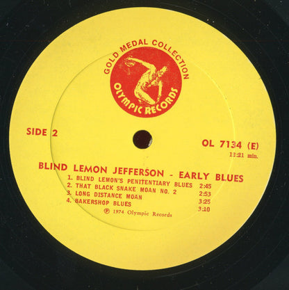 Blind Lemon Jefferson : Early Blues (LP, Comp)