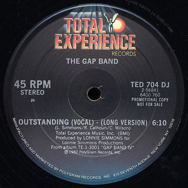 The Gap Band : Outstanding (12", Promo)