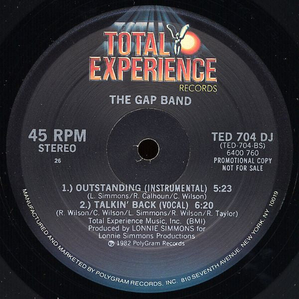 The Gap Band : Outstanding (12", Promo)