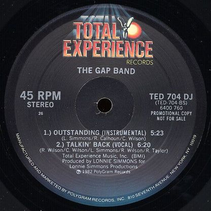 The Gap Band : Outstanding (12", Promo)
