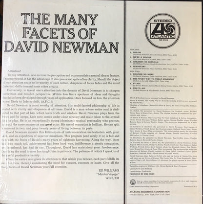 David "Fathead" Newman : The Many Facets Of David Newman (LP, Album, CTH)