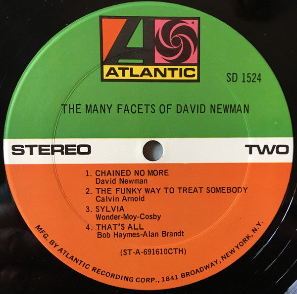 David "Fathead" Newman : The Many Facets Of David Newman (LP, Album, CTH)