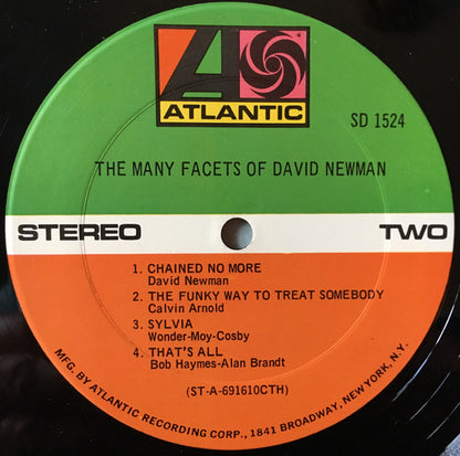 David "Fathead" Newman : The Many Facets Of David Newman (LP, Album, CTH)